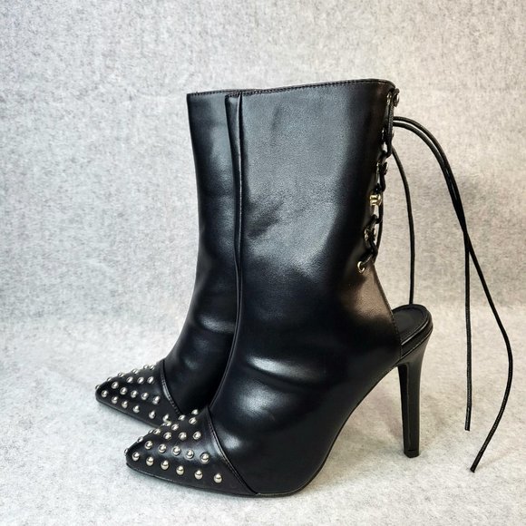 MACKIN J Black Studded Pointy Toe Heels Sizes Varies - Picture 1 of 6